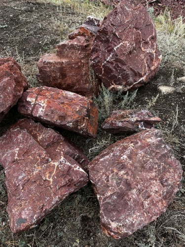Ландшафтные глыбы красно-фиолетовые 200-1000 килограмм купить в Альметьевске